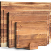 WALDWERK cutting board set made with acacia wood, durable surface for daily chopping.