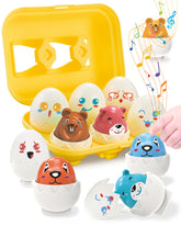Walenced Easter egg toys for toddlers 1-3 with bright colors promote early problem solving