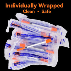 Walipuil syringe with clear U-100 scale aids quick measurements