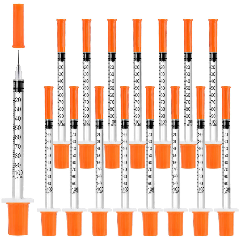 Walipuil U-100 syringes in individual wrap for clean single-use convenience.