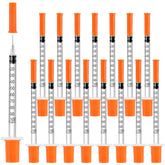 Walipuil U-100 syringes in individual wrap for clean single-use convenience.