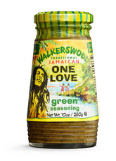 Walkerswood Green Seasoning bottle front view for authentic Jamaican marinades