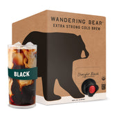 Wandering Bear Straight Black on-tap pour for a smooth, ready-to-drink coffee experience