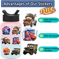 Wanhuatong water bottle sticker in bright cartoon art for waterproof decoration