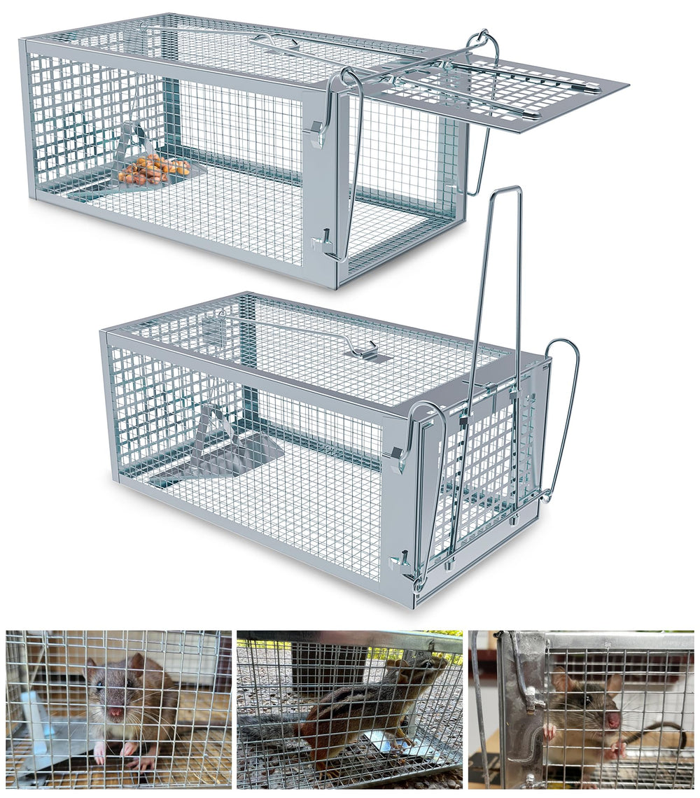 Wanqueen humane rat trap outdoor cuboid entry for safe catch-and-release