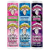 Warheads Super Sour Spray Blue Raspberry bottle for bold tart flavor on the go.
