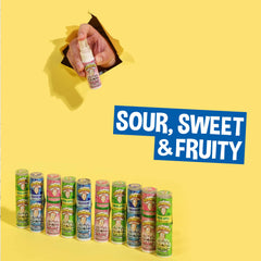 Warheads Super Sour Spray Watermelon bottle offering refreshing sour kick during snacking.