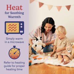 Warmies lavender-scented cow plush releases a gentle aroma for relaxation.
