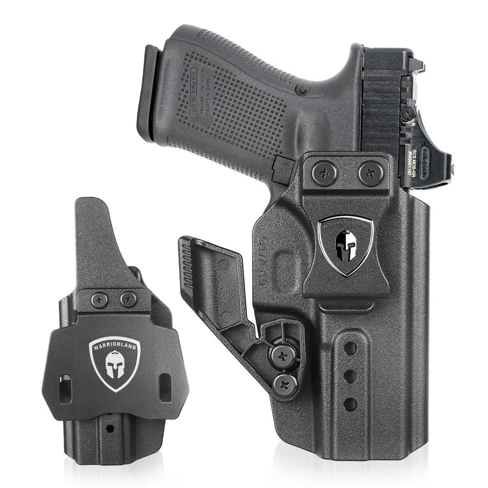 Warriorland holster with belt clip for flexible IWB or OWB carry