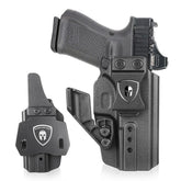 Warriorland holster with belt clip for flexible IWB or OWB carry
