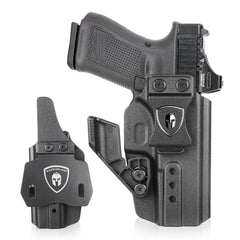 Warriorland holster with belt clip for flexible IWB or OWB carry