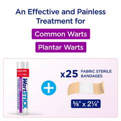 WartStick Kids bandages are included for mess-free, kid-friendly application.