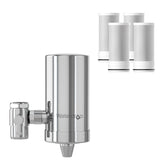 Waterdrop faucet filter on 360° rotating spout for easy access