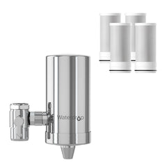 Waterdrop faucet filter on 360° rotating spout for easy access