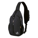 WATERFLY Crossbody Sling Backpack front view for compact travel and quick access.