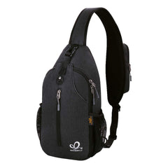 WATERFLY Crossbody Sling Backpack front view for compact travel and quick access.
