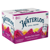 Waterloo Dragon Fruit Punch Still Water can close-up showing crisp refreshment for daily hydration