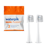 Waterpik compact replacement brush heads shown together for Sonic-Fusion use