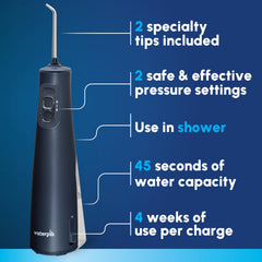 Waterpik Cordless Pulse 3100 ergonomic grip supports comfortable use.