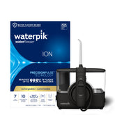Waterpik ION Professional bottle reservoir showing 90+ seconds capacity for extended flossing sessions.