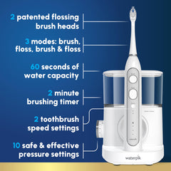 Waterpik Sonic-Fusion 2.0 compact brush head ready for precise cleaning
