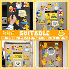 Watersay rowing-duck door magnet enhances cabin decor with motion theme.
