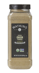 Watkins Onion Powder bulk 22 oz pack for everyday kitchen seasoning.
