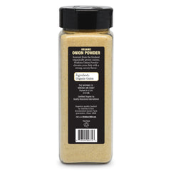 Watkins Organic Onion Powder jar closeup highlights fine texture for even seasoning