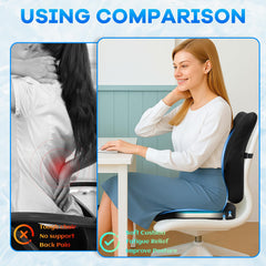 Watshyon Lumbar Pillow Adjustable Straps secure a snug fit across chairs.
