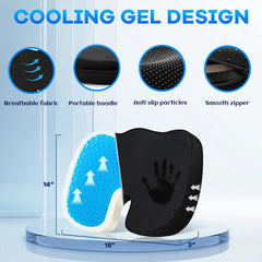 Watshyon Lumbar Support Pillow demonstrates ergonomic back support for upright posture.