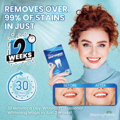 Waving Palms Mint flavor strips deliver fresh breath and enamel-safe whitening