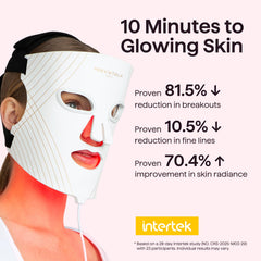 wavytalk Glow Time mask side view showing comfortable fit for extended sessions.