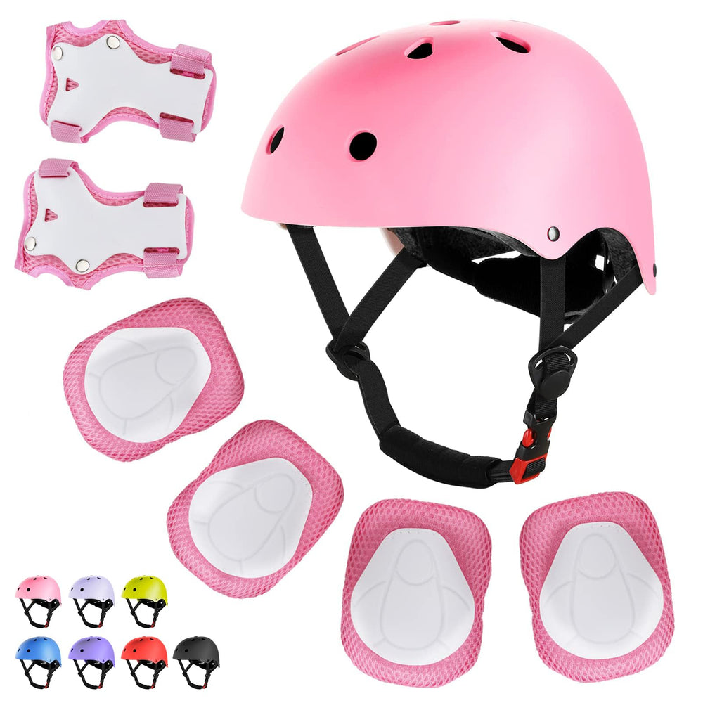 WayEee kids helmet pink adjustable for secure, comfy outdoor play.