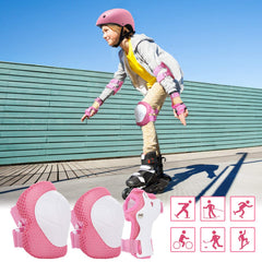 WayEee knee pads pink provide cushioned protection during skating or biking.