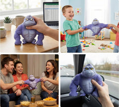 WAYFENGLI heavy-duty squishy monkey endures aggressive stretching and kneading.