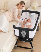 Wayfong 3-in-1 baby bassinet with breathable mesh for safe sleep and easy checks