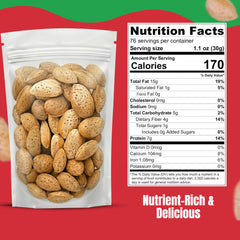 We Got Nuts kosher raw almonds in shell close-up, natural and unseasoned