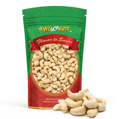 We Got Nuts raw cashews 5lb bag, fresh and oil-free for snacking.