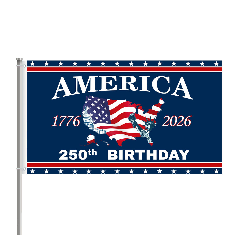 We The People 250th anniversary flag, front porch display for outdoor decor