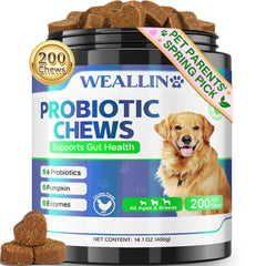 WEALLIN probiotics for dogs bottle – easy daily digestive support for your companion