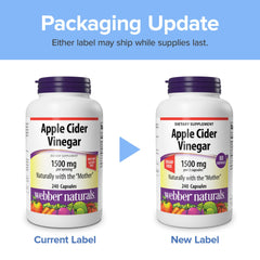Webber Naturals capsules spilled close-up showing easy-to-swallow size