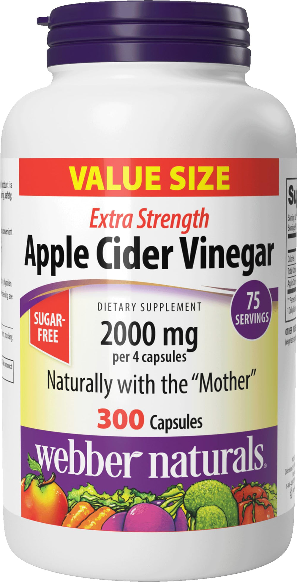 Webber Naturals apple cider vinegar bottle for daily wellness potential