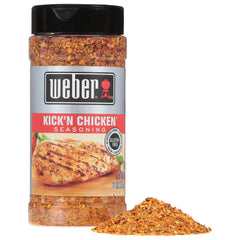 Weber Kick'N Chicken Seasoning orange peel and garlic detail for brightness