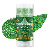 WEEMAY green and gold glitter stick close-up showing festive sparkle
