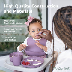 WeeSprout easy-grip handles help little hands scoop confidently.