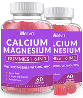 Weevit sugar-free calcium gummies bottle for daily bone health support.
