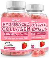 Weevit sugar-free collagen gummies jar for daily beauty support.