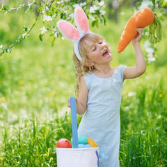 Weewooday canvas rabbit tote bags with colorful Easter design.