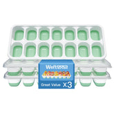 Weftnom ice cube tray with lid 3-pack for spill-free freezing and neat storage.
