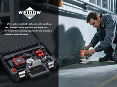WEIDDW laser level on tripod setup enables stable height projection.